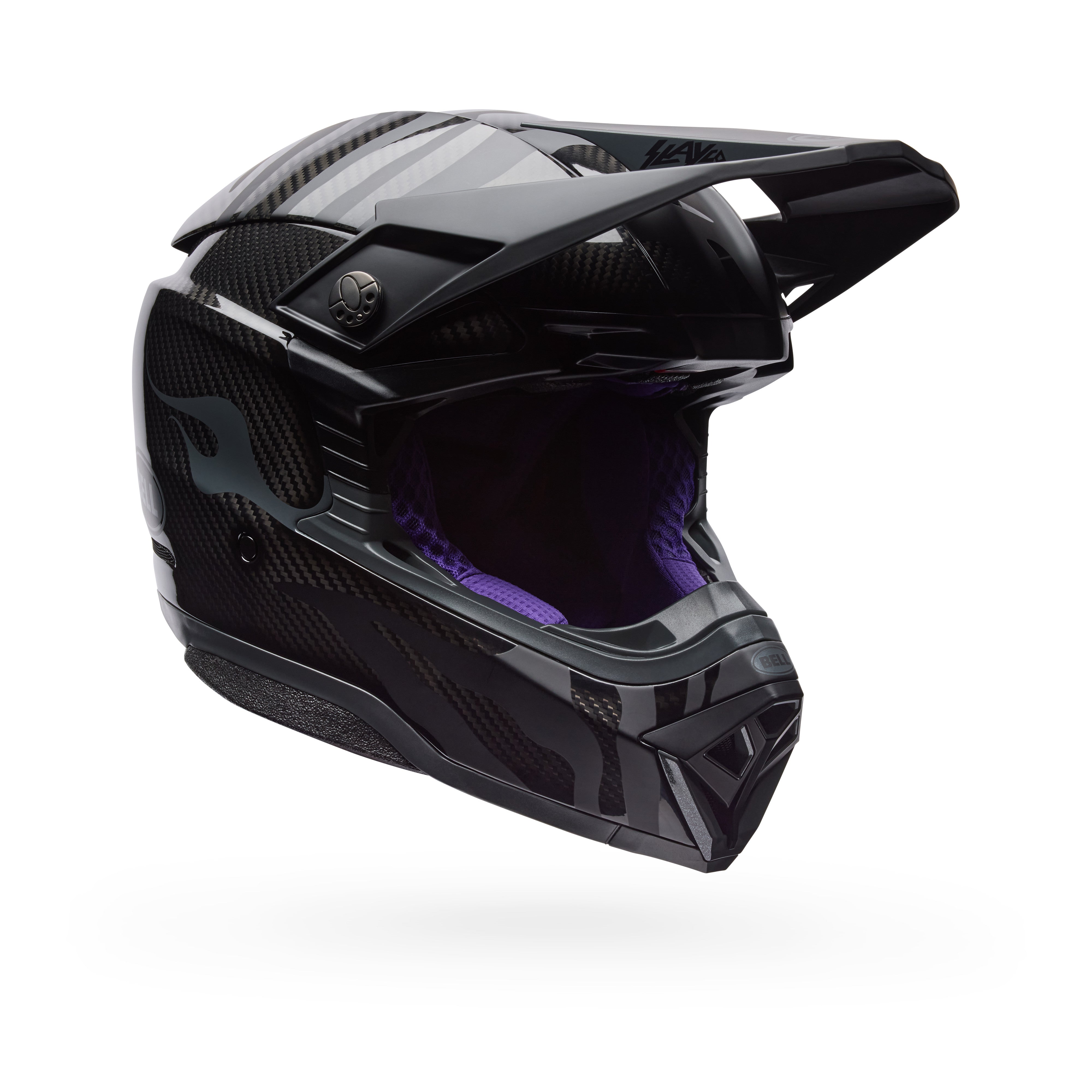 bell helmet dirt bike with visor MX-10 MIPS Wave - Red/Black and iconic features like Magnefusion emergency release cheek pads and a Flying Bridge visor Off Road | Bell Helmets