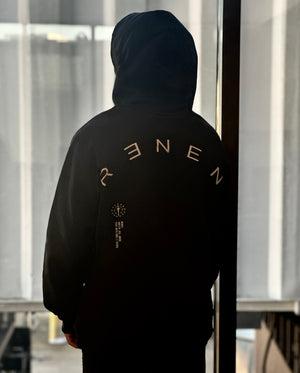 "DRAPED" HOODIE // Pullover BLACK