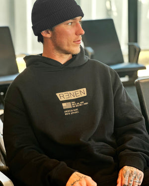 "DRAPED" HOODIE // Pullover BLACK