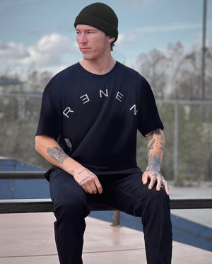 "DRAPED" T-SHIRT // Heavyweight BLACK
