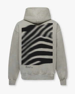 "ZEBRA BLUR" HOODIE // Pullover HEATHER GREY