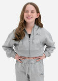 Heather | Girls Crop Zip Hoodie
