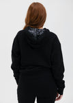 Black | Womens Fitted Crop Zip Hoodie
