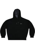 Black | Womens Fitted Crop Zip Hoodie
