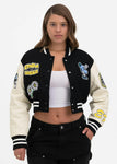 Upper Case | Womens Crop Varsity Jacket