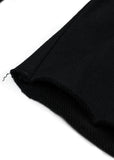 Black | Womens Raw Edge Short