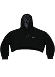 Black | Womens Crop Hoodie