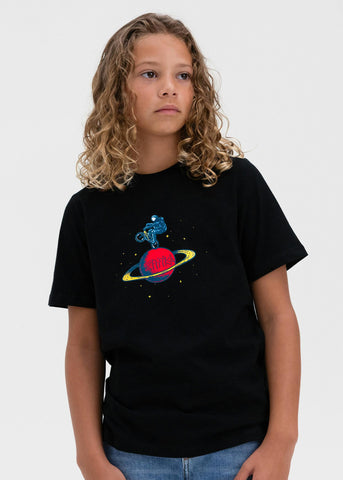 Astro Wheelie - Black | Boys Graphic Tee