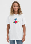 Astro Wheelie - White | Boys Graphic Tee