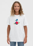 Astro Wheelie - White | Boys Graphic Tee