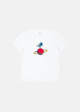 Astro Wheelie - White | Boys Graphic Tee