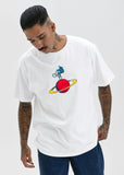 Astro Wheelie - White | Mens Graphic Tee