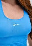 Americana - White | Womens Ribbed Crop Tank