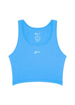 Americana - White | Womens Ribbed Crop Tank