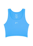 Americana - White | Womens Ribbed Crop Tank