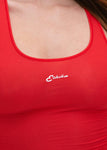 Americana - White | Womens Ribbed Crop Tank