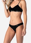 Black - Seamless - Black | Womens Seamless Thong