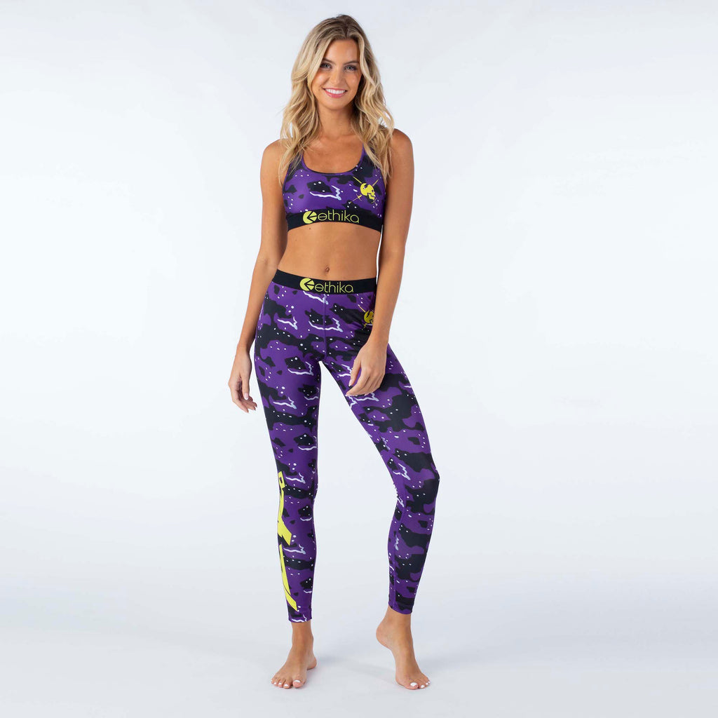 ethika, Pants & Jumpsuits, Womens Los Angeles Lakers Ethika Purplegold  Floral Cheetah Leggings