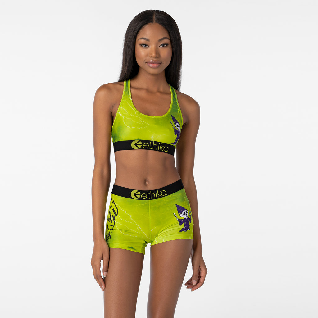 Ladies Ethika Crop Top Fitted Workout Pant Set